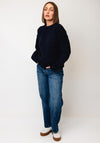 TOPSHOP Sally Knit Round Neck Jumper, Navy