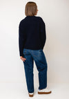 TOPSHOP Sally Knit Round Neck Jumper, Navy