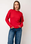 TOPSHOP Sally Knit Round Neck Jumper, Red