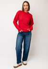 TOPSHOP Sally Knit Round Neck Jumper, Red