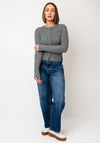 TOPSHOP Sia Button Knit Cardigan, Grey