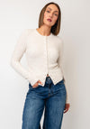 TOPSHOP Sia Button Knit Cardigan, Cream