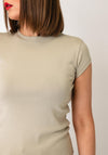 TOPSHOP Everyday Short Sleeve T-Shirt, Stone Green