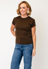 TOPSHOP Everyday Short Sleeve T-Shirt, Chocolate Brown