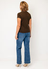 TOPSHOP Everyday Short Sleeve T-Shirt, Chocolate Brown