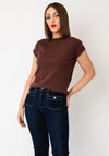 TOPSHOP Everyday Short Sleeve T-Shirt, Brown