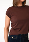 TOPSHOP Everyday Short Sleeve T-Shirt, Brown