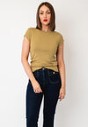 TOPSHOP Everyday Short Sleeve T-Shirt, Camel Beige