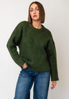 TOPSHOP Kimmie Balloon Sleeve Jumper, Green