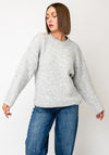 TOPSHOP Kimmie Balloon Sleeve Jumper, Grey
