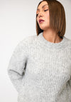 TOPSHOP Kimmie Balloon Sleeve Jumper, Grey