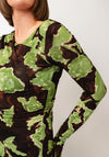 Topshop Asymmetric Floral Print Top, Brown
