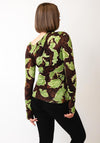 Topshop Asymmetric Floral Print Top, Brown