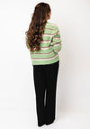 TOPSHOP Caro Knit Striped Cardigan, Green