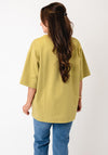 TOPSHOP Marit Basic V-Neck Oversized T-Shirt, Green