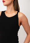 TOPSHOP Kia Sleeveless Knot Detail Tank Top, Black