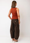 TOPSHOP Kia Twist Knot Detail Top, Rust