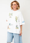 TOPSHOP Liva Graphic Print T-Shirt, White
