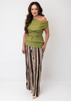 TOPSHOP Casa Cinched Waist Top, Sage Green