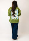 TOPSHOP Duma Graphic Back Sweatshirt, Green