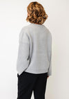 TOPSHOP Karina Floral Jacquard Knit Jumper, Grey