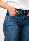 TOPSHOP Ember Wide Leg Low Rise Jeans, Medium Blue Denim