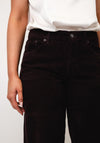 TOPSHOP Ember Wide Leg Low Rise Cord Trousers, Brown