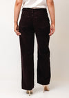 TOPSHOP Ember Wide Leg Low Rise Cord Trousers, Brown