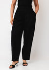 TOPSHOP Bina Barrel Trousers, Black