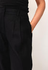 TOPSHOP Bina Barrel Trousers, Black