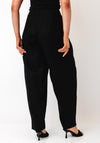 TOPSHOP Bina Barrel Trousers, Black