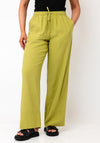 TOPSHOP Lakia Straight Wide Leg Trousers, Green