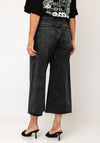 TOPSHOP Vera High Waisted Cropped Jeans, Black Denim Washed