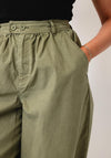 TOPSHOP Mila High Rise Balloon Cargo Trousers, Green