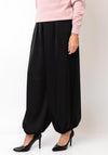 TOPSHOP Grace Satin Balloon Trousers, Black
