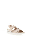 Sprox Wide Fit Faux Reptile Print Sandals, Light Beige