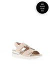 Zen Collection Sphere Brooch T-Bar Sandals, Beige