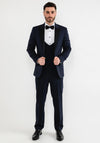 Torre Plain 3 Piece Tuxedo Suit, Navy