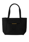 Zen Collection Pebbled Faux Leather Large Tote Bag, Black