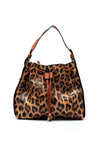 Zen Collection Leopard Print Grab Bag, Brown