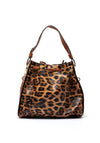 Zen Collection Leopard Print Grab Bag, Brown