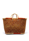 Zen Collection Wicker Trim Shopper Bag, Apricot