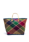 Zen Collection Woven Multi Shopper Bag, Blue Multi