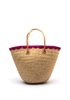 Zen Collection Wicker Bucket Bag, Fuchsia