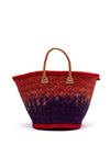 Zen Collection Wicker Bucket Bag, Purple