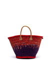 Zen Collection Wicker Bucket Bag, Purple