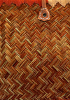 Zen Collection Wicker Trim Shopper Bag, Rust