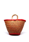Zen Collection Wicker Bucket Bag, Red