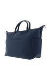 Zen Collection Pebbled Faux Leather Large Weekend Bag, Navy Blue
