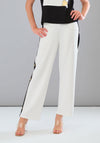 Tricotto Casual with Stripe Detail Joggers, White Multi